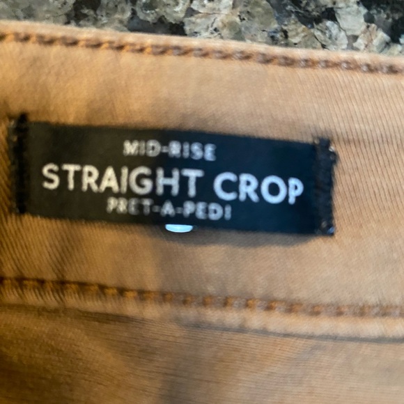 White House black market. Women’s mid rise straight crop pants. Brown/tan - Picture 4 of 8